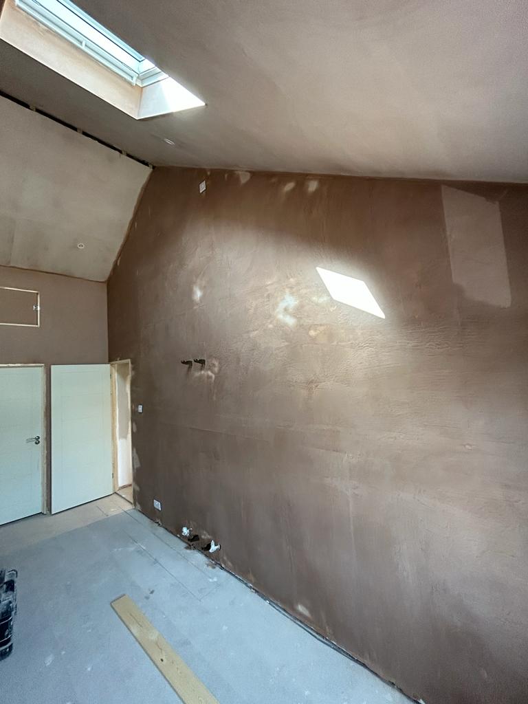 High sloping walls and ceiling plastered in Bradley Stoke, Bristol